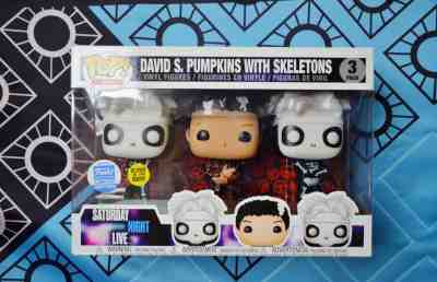 Funko Pop! SNL David S. Pumpkins With Skeletons 3-Pack GITD Funko Shop Exclusive