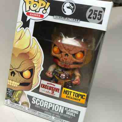 SCORPION Flaming Skull -nycc -NJCollector Bloody Splatter Exclusive Custom POP