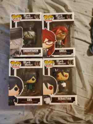 Black Butler Funko Pop Set Sebastian Ciel Grell Undertaker Anime