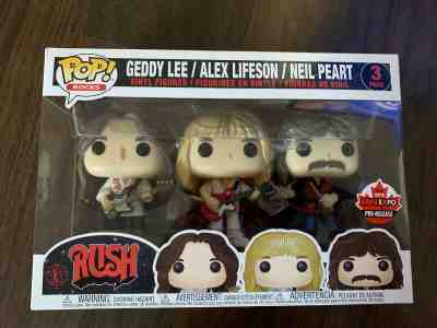  Funko Pop! Fan Expo Canada Rocks Rush 3pk Geddy Lee Alex Lifeson Neil Peart