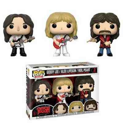 Funko Pop Rocks - RUSH 3 PACK - GEDDY LEE , ALEX LIFESON , NEIL PEART - In Stock