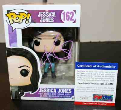 !! Funko Pop Jessica Jones Krysten Ritter SIGNED Defenders Kristen PSA JSA !!