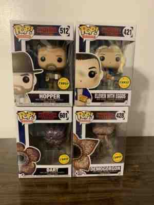 Eleven Hopper Dart Demogorgon Stranger Things Funko Pop Chase Lot