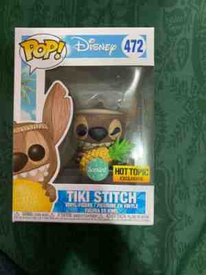 Funko pop Disney Tiki Stitch 472 Pineapple Scented Hot Topic Exclusive 