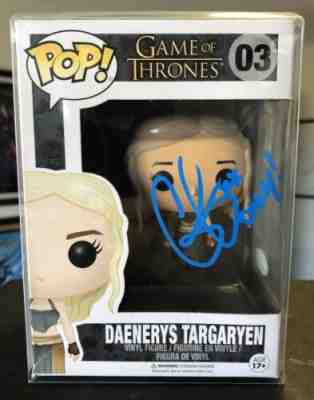 Emilia Clarke Signed Daenerys Targaryen Funko Pop! 03 Game Of Thrones PSA COA 