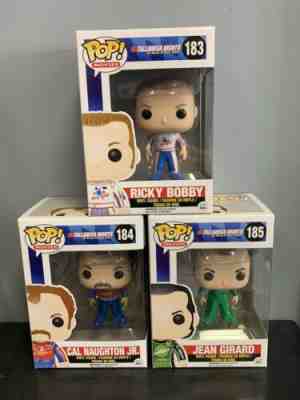 Funko POP Talladega Nights Lot of 3 Ricky Bobby 183 Cal Naughton 184 Girard 185!