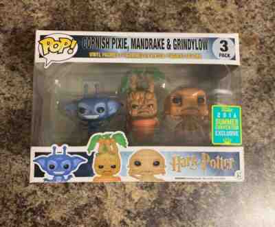 Harry Potter Funko Pop! Creatures - Cornish Pixie, Mandrake & Grindylow (3-Pack)