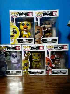 Funko Pop Five Nights At Freddy's (Used) FOXY, BONNIE, FREDDY, CHICA, SPRINGTRAP