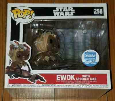 Funko Pop Star Wars #258 Ewok with Speeder Bike Funko-Shop Exclusive 