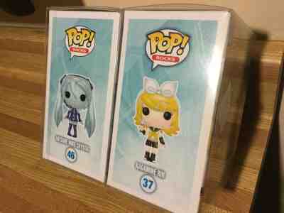 Funko Pop Rocks #46 Hatsune Miku Crystal Hot Topic Exclusive + Kagamine Rin