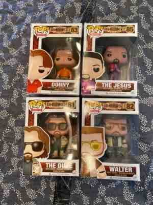 Big Lebowski Funko Pop Set Of 4 - The Dude, Walter, Donny, & The Jesus