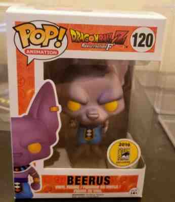 Funko Pop Beerus Metallic Dragonball Resurrection F SDCC 2016 Authentic 