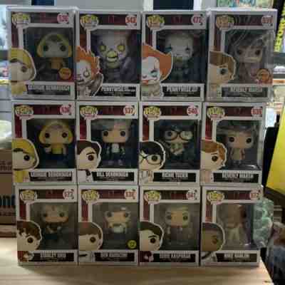 NIB Pennywise Funko Pop! IT Movie Lot of 12 Losers' Club Chase Georgie Beverly 