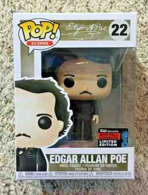 FUNKO POP! EDGAR ALLAN POE WITH BOOK ICONS #22 NYCC 2019 ALLEN