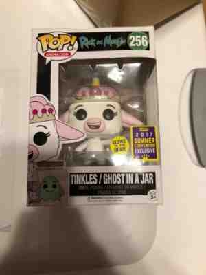 Funko Pop SDCC 2017 Rick And Morty Tinkles Ghost In A Jar 256 GITD Exclusive