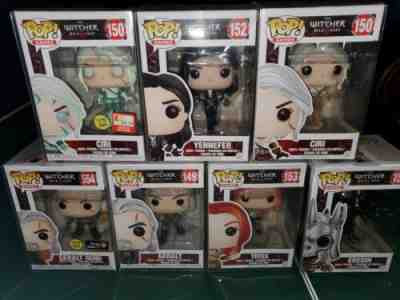 Funko POP! The Witcher 3 COMPLETE SET! All 7 NEW in Pop Protectors!