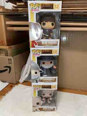 Funko POP! Movies The Hobbit An Unexpected Journey Bilbo Gandalf Gollum Lot Of 3