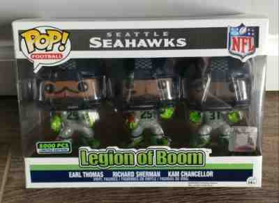 Funko Pop! NFL Seattle Seahawks Legion Of Boom 3-Pack 5000 Piece Limited Edition