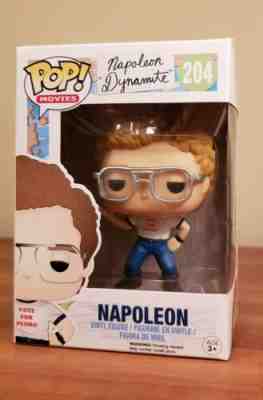 Funko Pop NAPOLEON DYNAMITE! Vaulted Movies #204 FREE PROTECTOR Rare Old Figure