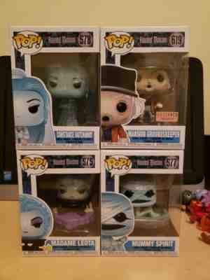 Funko Pop Haunted Mansion leota, groundskeeper, constance hatchaway, mummy