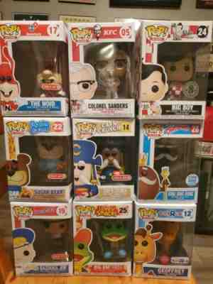 Lot of 9 Funko Pop Ad Icons Target Toys R Us Noid Big Boy Geoffrey Ding Dong 