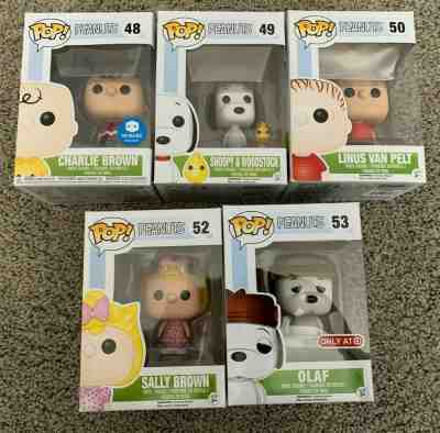 Lot of 10 Different Peanuts Snoopy Charlie Brown Olaf Funko Pop Exclusives