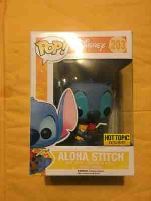 FUNKO POP! DISNEY ALOHA STITCH HOT TOPIC EXCLUSIVE #203