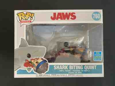 Funko Pop Jaws Shark Biting Quint 2019 SDCC Shared Exclusive New