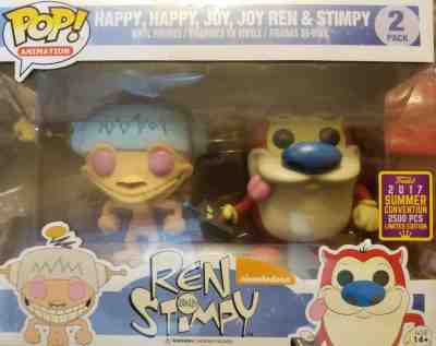 2017 FUNKO POP! REN AND STIMPY 2 PACK Happy Happy Joy Joy 2500pcs Exclusive.