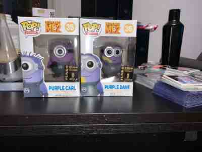 SDCC 2014 Exclusive Funko Pop! Despicable Me 2 Purple Carl & Purple Dave Minion