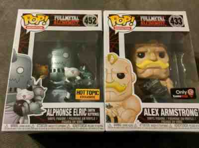 Funko Alphonse Elric with Kittens #452 & 433 Alex Armstrong FullMetal Alchemist 