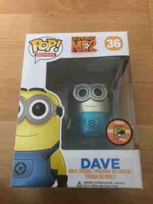 New Funko Pop DESPICABLE ME 2 METALLIC DAVE SDCC 2013 LE 1008 Comic Con #36 HTF