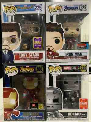 Funko Pop! MCU Ironman and Tony Stark Lot! Walgreens Light-Up