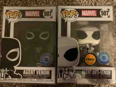 Funko Pop! Agent Anti-Venom Chase & Agent Venom Marvel #507 PIAB Exclusive Mint