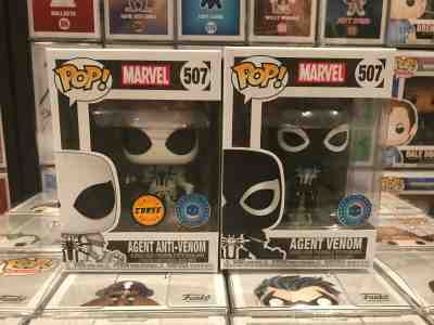 Funko POP! Agent Anti-Venom Chase & Agent Venom Bundle PIAB Exclusive RARE