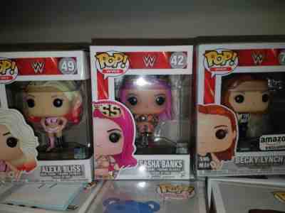 Funko Pop! WWE Diva Lot Bliss, Banks, Becky Lynch The Man Amazon exclusive