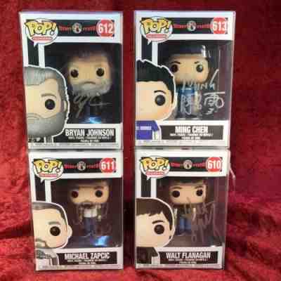 Comic Book Men Funko Pop Signed Secret Stash 610-613  Bryan Mike Ming & Walt