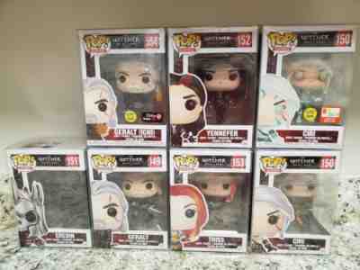 Witcher 3 all 7 funko pop Geralt Ciri Yennefer Triss Eredin