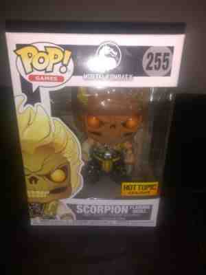 Funko Pop! Mortal Kombat X #255 Scorpion (Flaming Skull) Hot Topic Exclusive