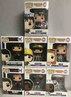 Stranger Things Funko Pop Lot W/ Baskin Robbins Exclusive Steve