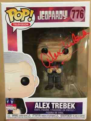 Alex Trebek Signed Autographed Jeopardy Funko Pop COA.