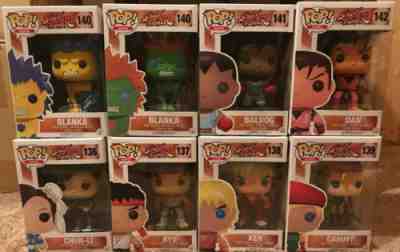 Funko Pop Street Fighter figure lot new- Ryu Ken Chun Li Cammy Balrog Blanka Dan