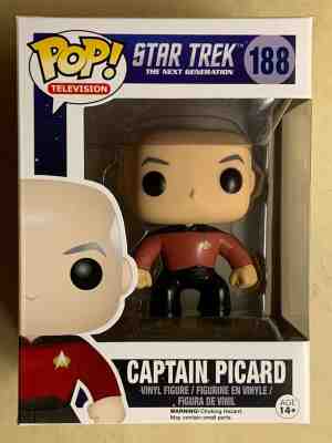  Funko POP Retired/Vaulted Captain Jean-Luc Picard Star Trek Vinyl Figure #188