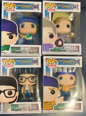 Funko POP Squints #569 Smalls #567 Benny #568 & Ham #570 The Sandlot Set Of 4