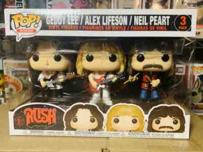 Funko POP! Rocks Rush 3 Pack Geddy Lee / Alex Lifeson / Neil Peart In Hand