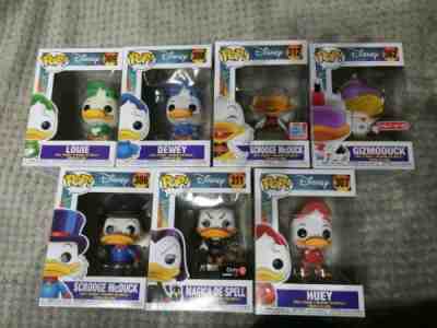 FUNKO POP LOT OF 7 DUCKTALES HUEY DEWEY LOUIE SCROOGE MCDUCK MAGICA VAULTED