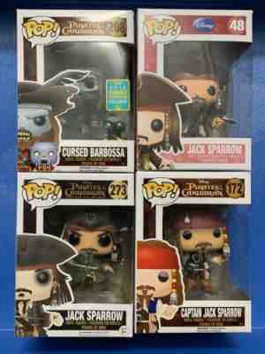 Funko Pop Pirates of the Caribbean Jack Sparrow & Cursed Barbuda W/ PROTECTORS