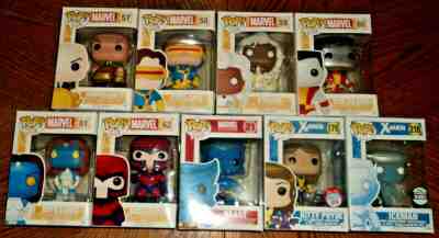 Funko X-Men Professor X Cyclops Mystique Colossus Beast NYCC Vaulted 9 POP SET