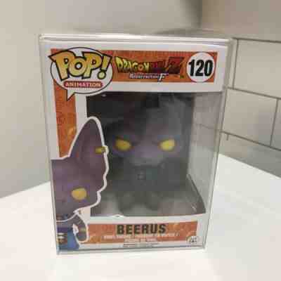 Funko POP Dragon Ball Z Resurrection F 120 Beerus Funimation DBZ in Protector