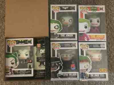 joker funko pop lot of 5 exlusives